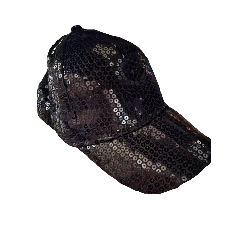 Black Sequin Full Coverage Women's Ballcap Pre-Owned Very Clean OneOwner OneSize